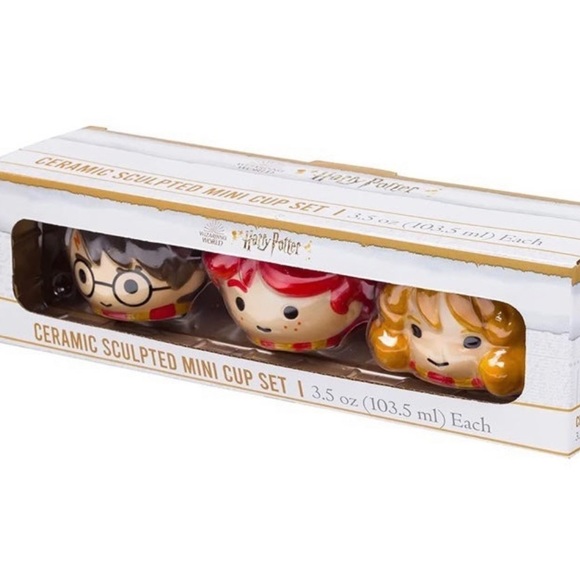 Harry Potter Ceramic Sculpted Mini Cup Set from the Wizarding World - Picture 2 of 6